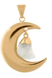 Moon with druse Pendant