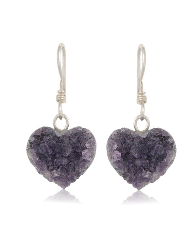 Amethyst Druse Earring