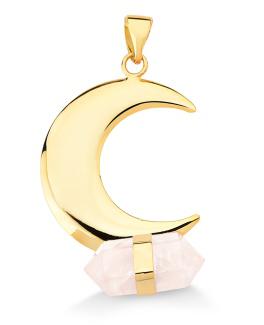 Moon with Biterminated Point Pendant