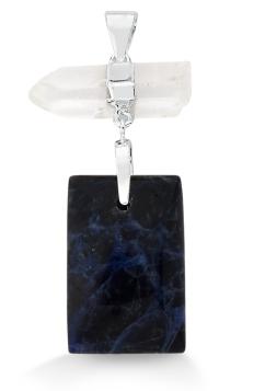 Crystal with Agate Pendant