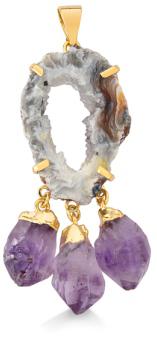 Agate Geode with three Points Pendant