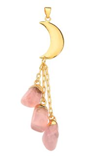 Moon Triple Hanging Druse Pendant