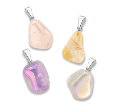 Polished Metallic Stone Pendant