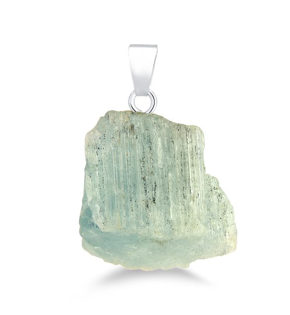 Aquamarine Rough Pendant