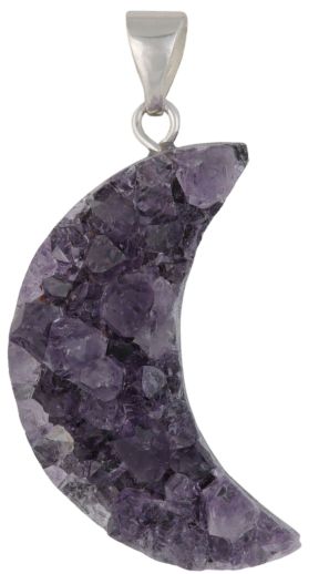 Amethyst Moon Druse Pendant