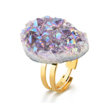 Metallic Amethyst Ring