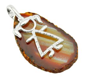 Girl Agate Slice Pendant