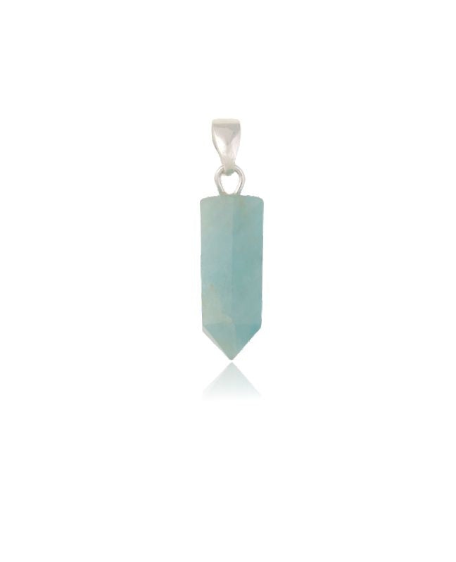 Polished Point Aquamarine Pendant