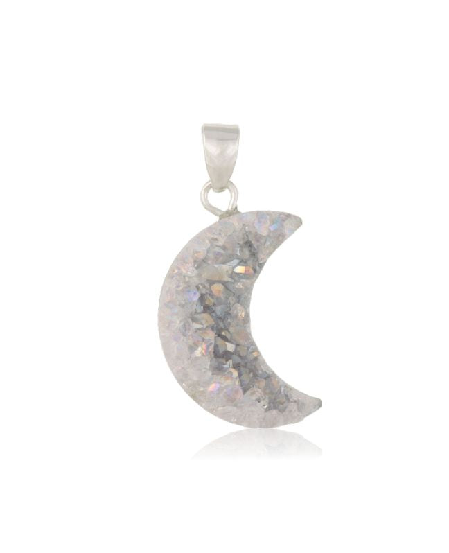 Pearl Amethyst Moon Pendant