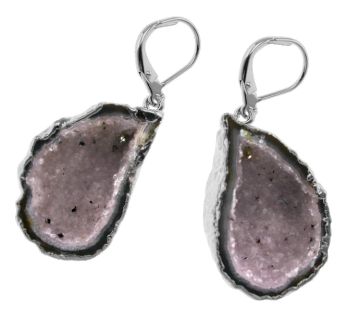 Natural Geode Earring