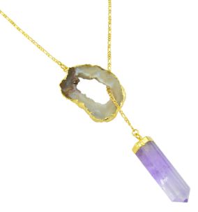 Geode with Point Necklace