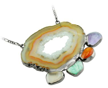 Natural geode Necklace