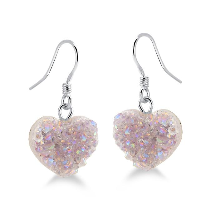 Heart Druse Earring