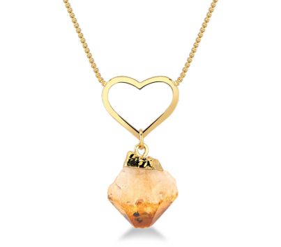 Heart Druze Point Necklace