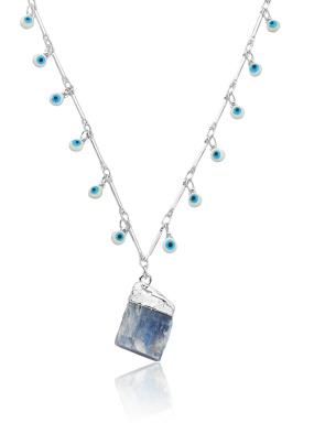 Square Crystal end Necklace