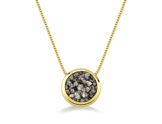 Round Pyrite Necklace