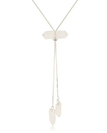 Double Hanging Crystal Necklace